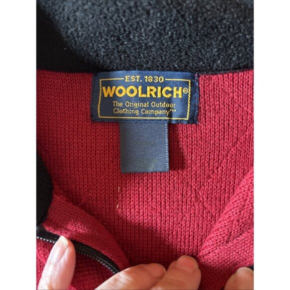 Woolrich Red Christmas Vest Zip Front Size Large See Pics For Measurements - Picture 4 of 6